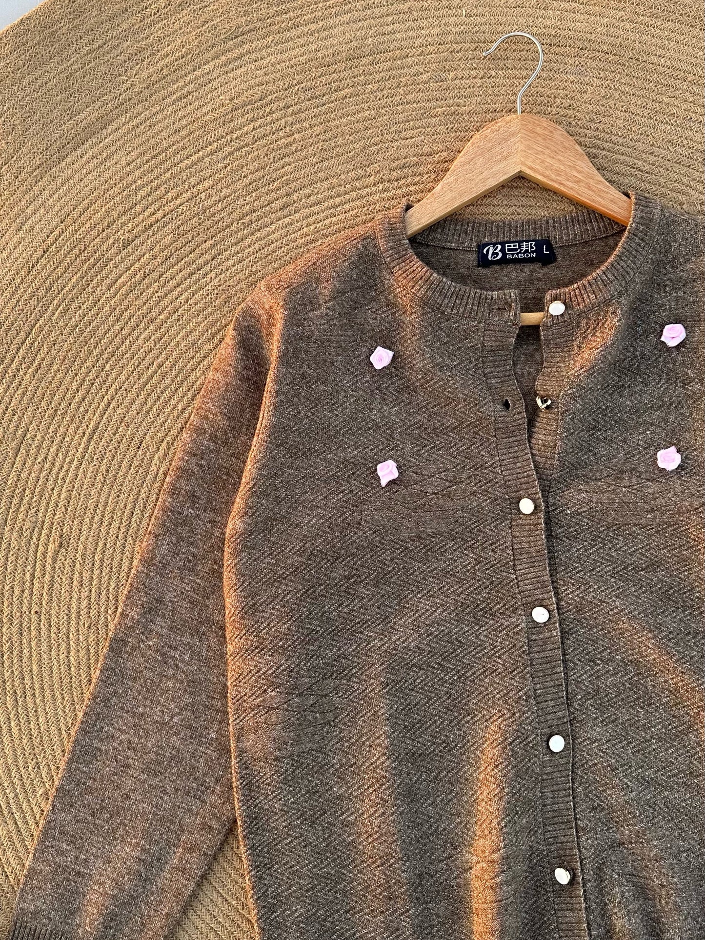 Knitted Cardigan- Light Coffee