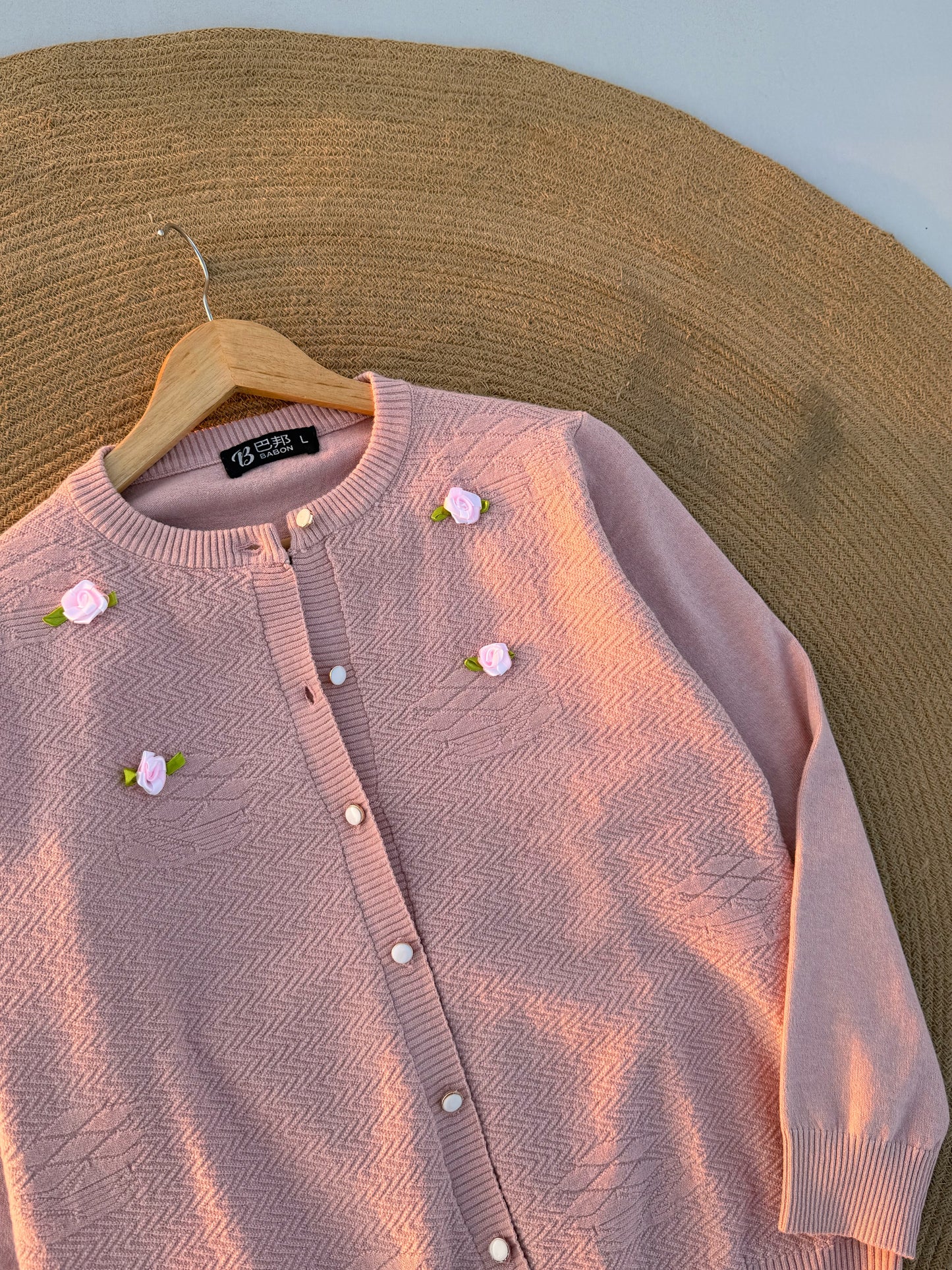 Knitted Cardigan- Baby Pink