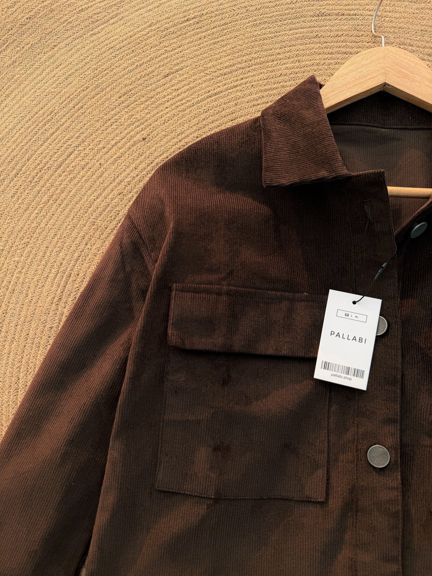 Corduroy women's Crop Jacket- Chocolate