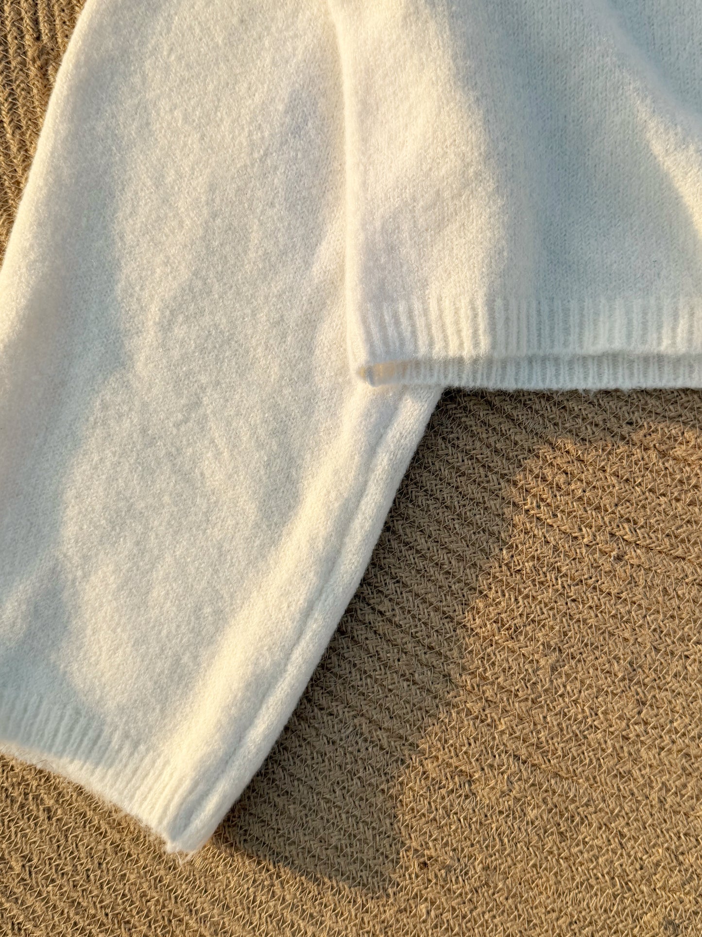 Pallabi Soft Knit Button Cardigan-Off-White