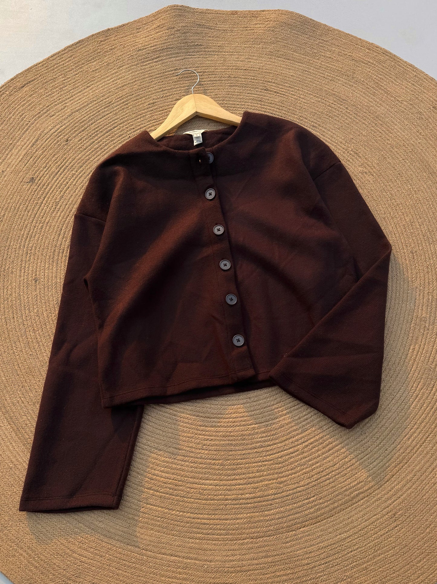 Cozy Knitted Top-Chocolate