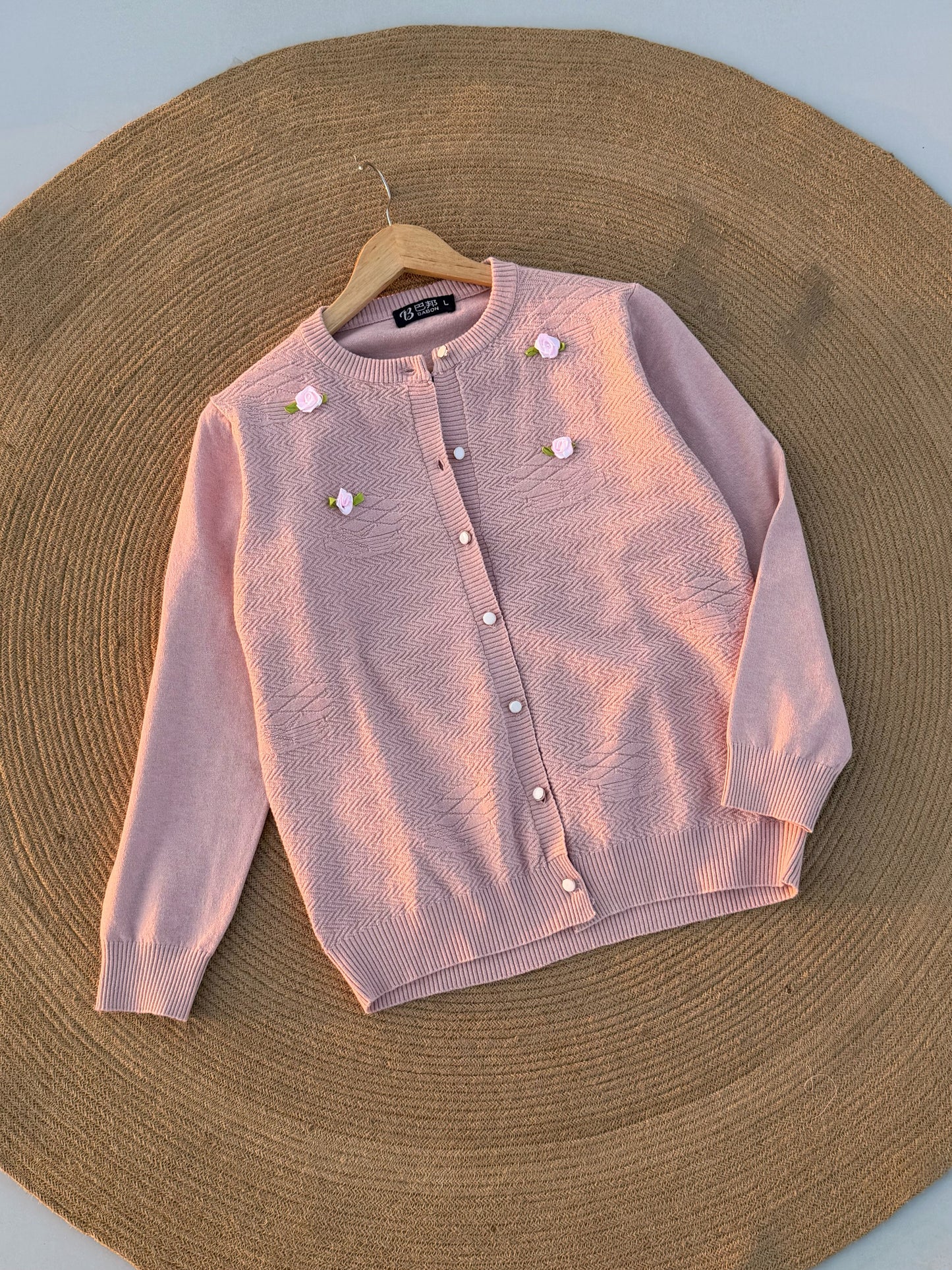 Knitted Cardigan- Baby Pink