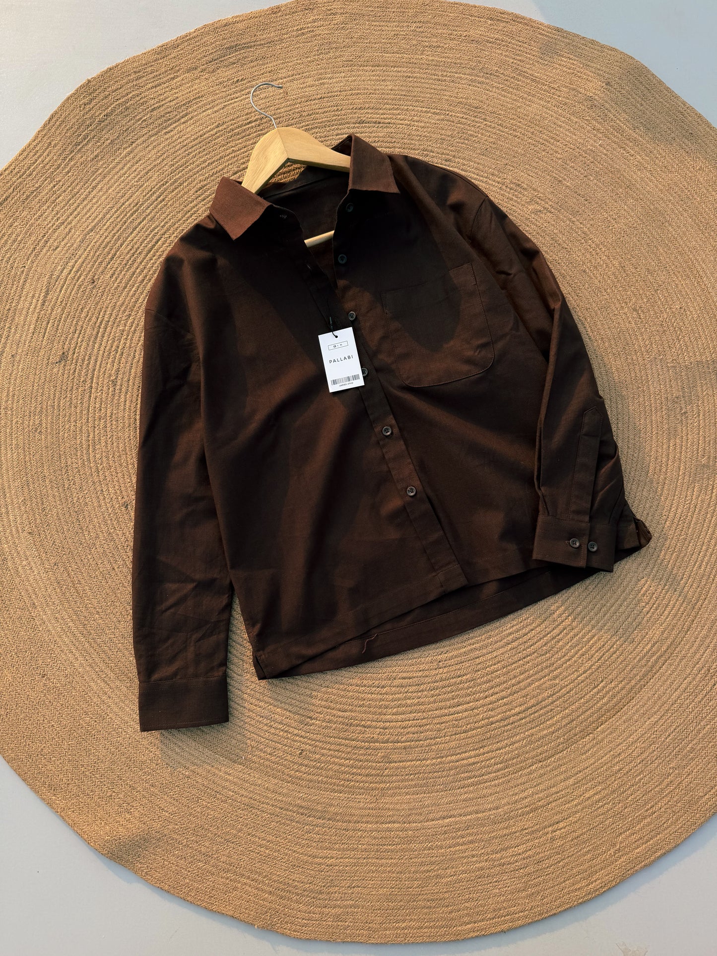 Urban women's Crop Shirt- Chocolate