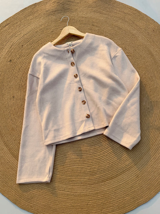 Cozy Knitted Top-Off-white